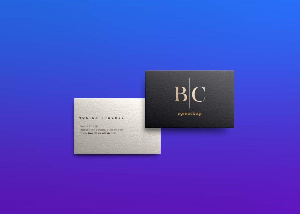 Free Minimal Business Card Mockup - Freebies Mockup