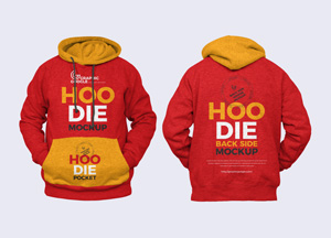 Free Front and Back Hoodie Mockup - Graphic Google - Tasty Graphic Designs Collection