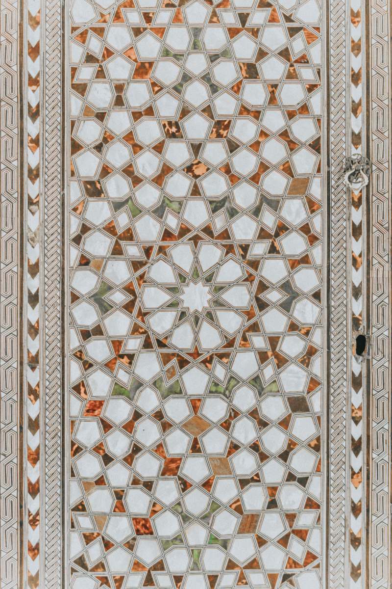 turkey white and brown door texture