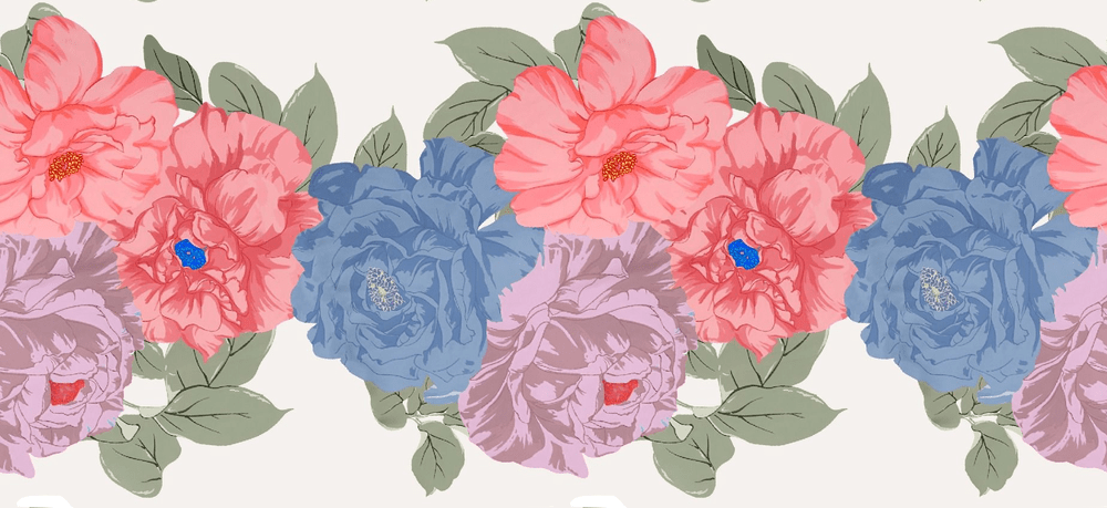 Elegant Floral Pattern with Soft Pastel Colors
