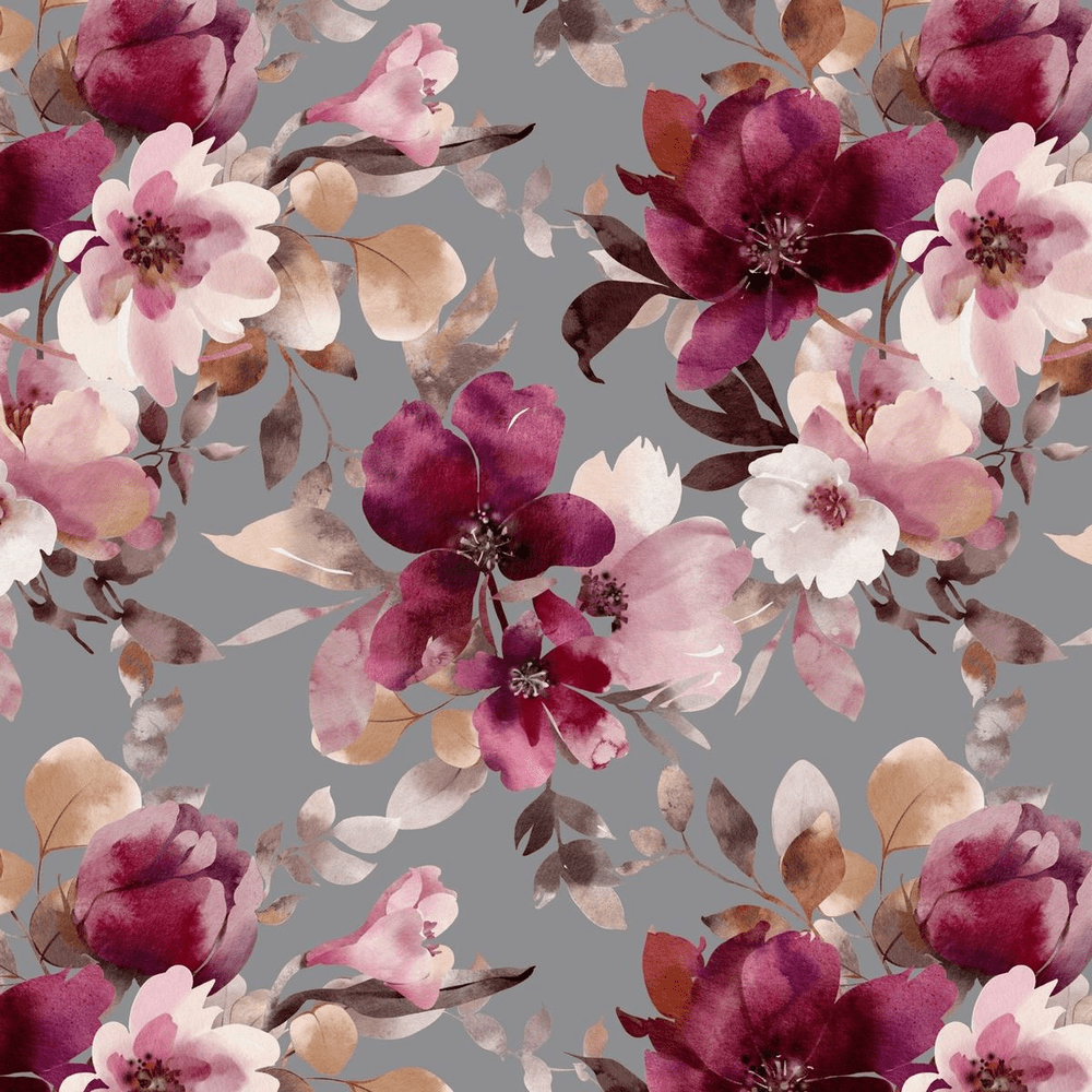Elegant Floral Pattern Design in Soft Pastels