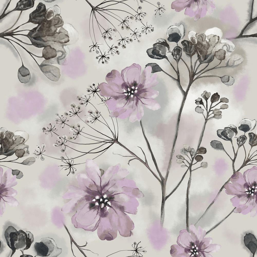 Delicate Floral Pattern in Soft Pastels