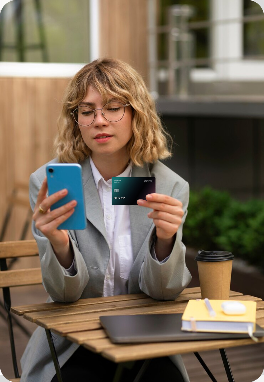 Woman Shopping Online with Smartphone and Credit Card
