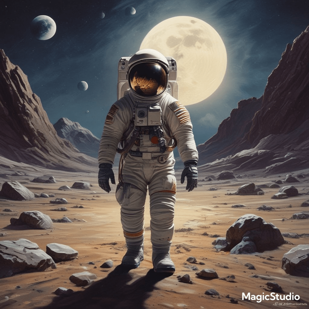 asttronaut walk in the moon