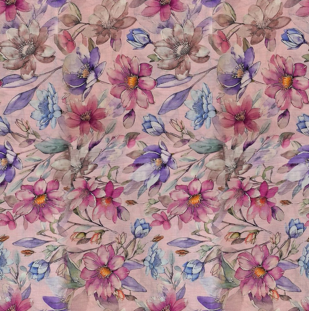 Delicate Floral Pattern in Soft Pastels