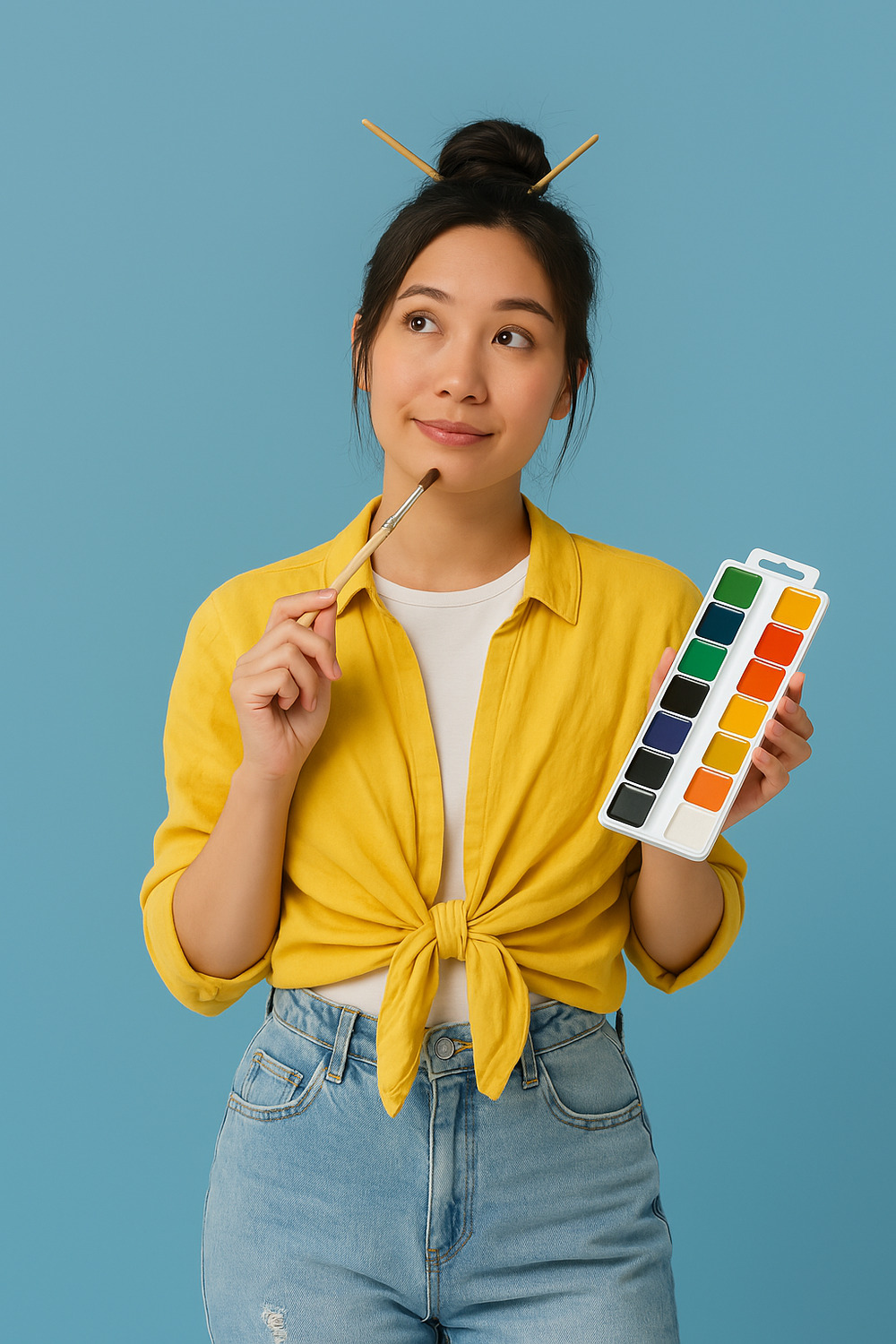 Creative Artist with Watercolors