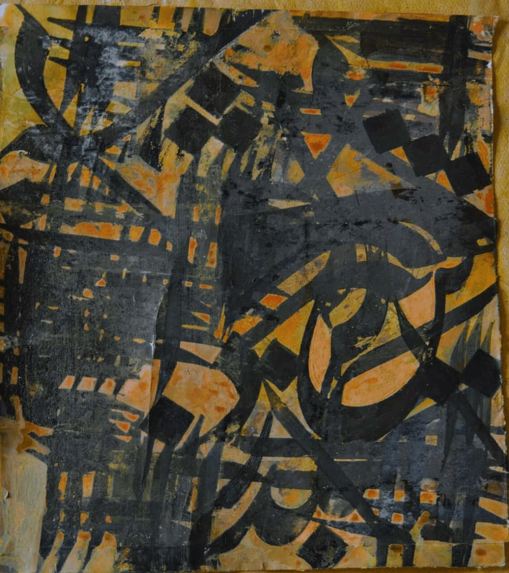 Abstract Black and Gold Pattern