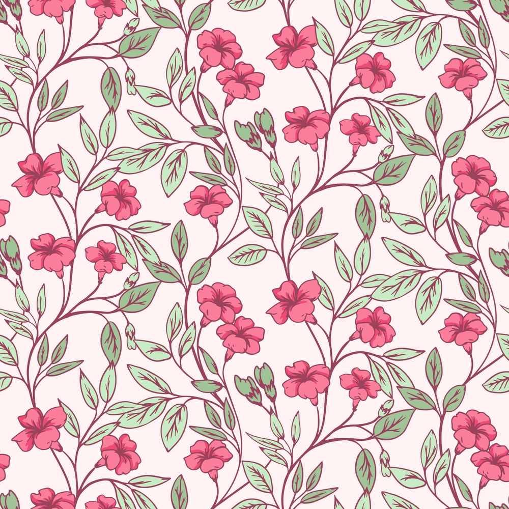 allover flower pink
