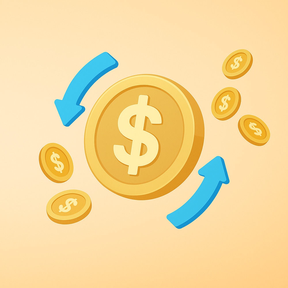Financial Growth and Currency Exchange Concept