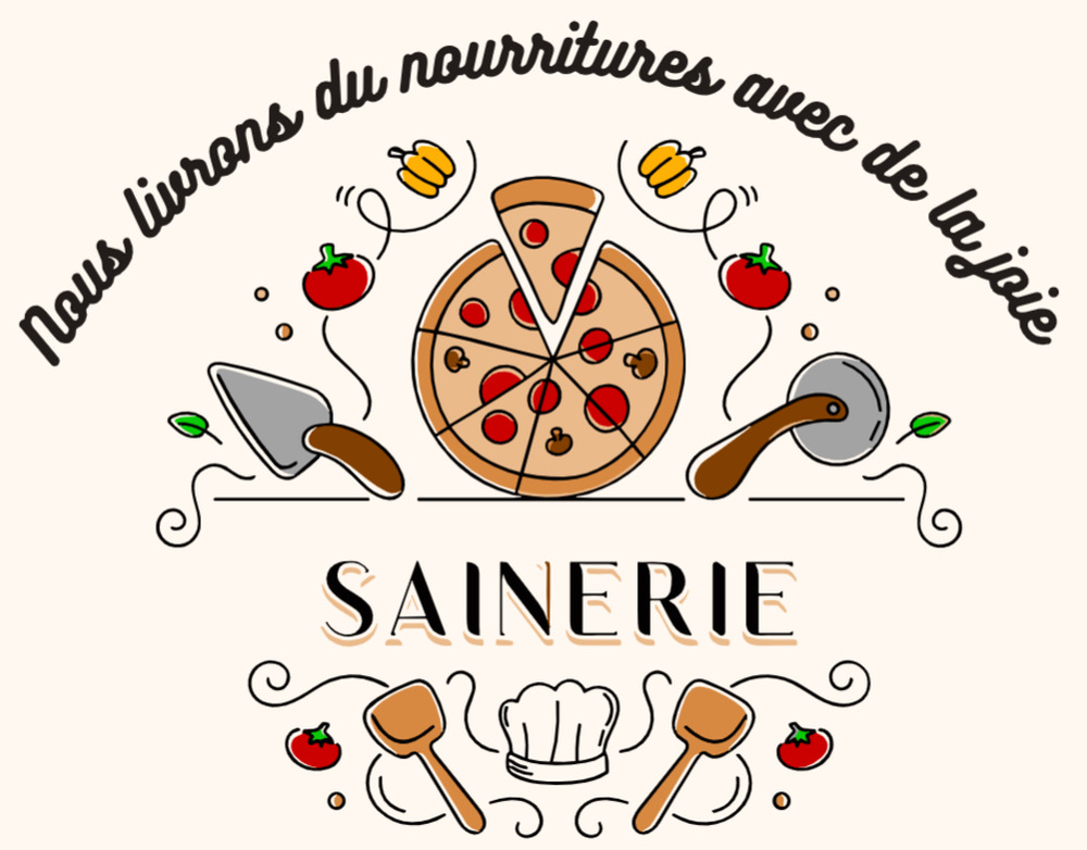 Artistic Pizza Delivery Logo Design