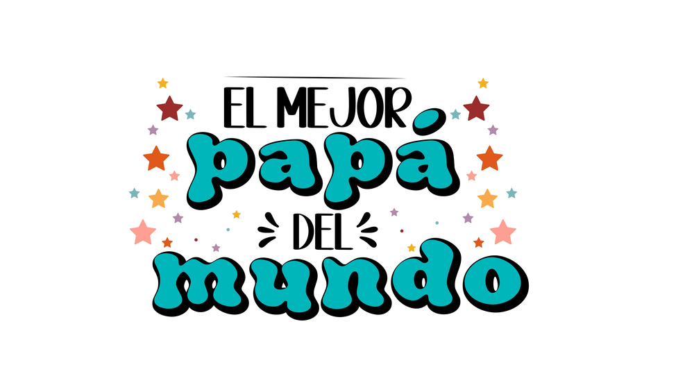 Happy Father's Day Spanish Typography Card