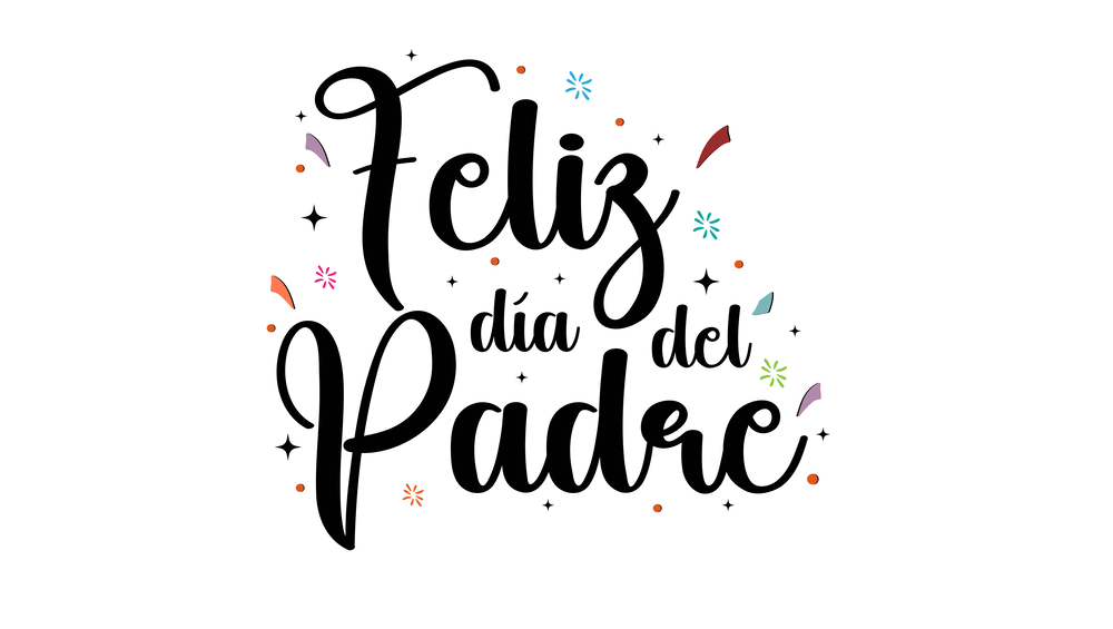 Happy Father's Day Typography Card in Spanish