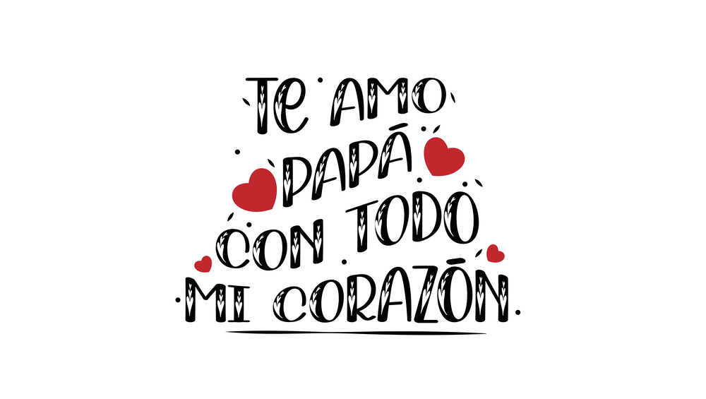 Father's Day Card with Spanish Quote and Typography