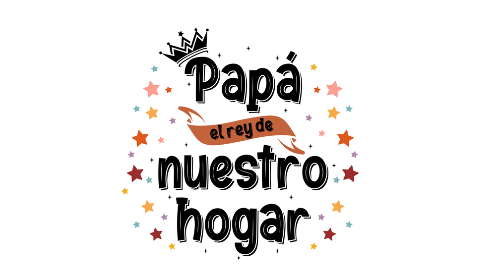 Father's Day Greeting Card with Spanish Typography