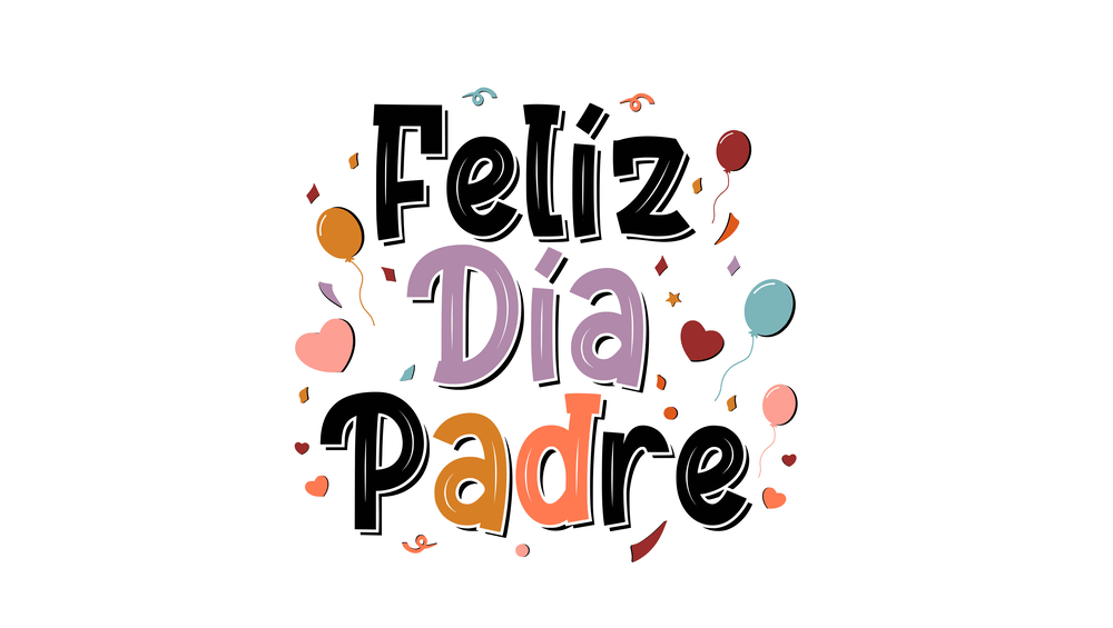 Happy Father's Day Spanish Typography Card