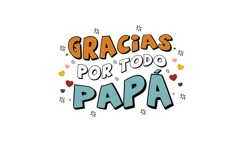 Father's Day Greeting Card with Spanish Typography