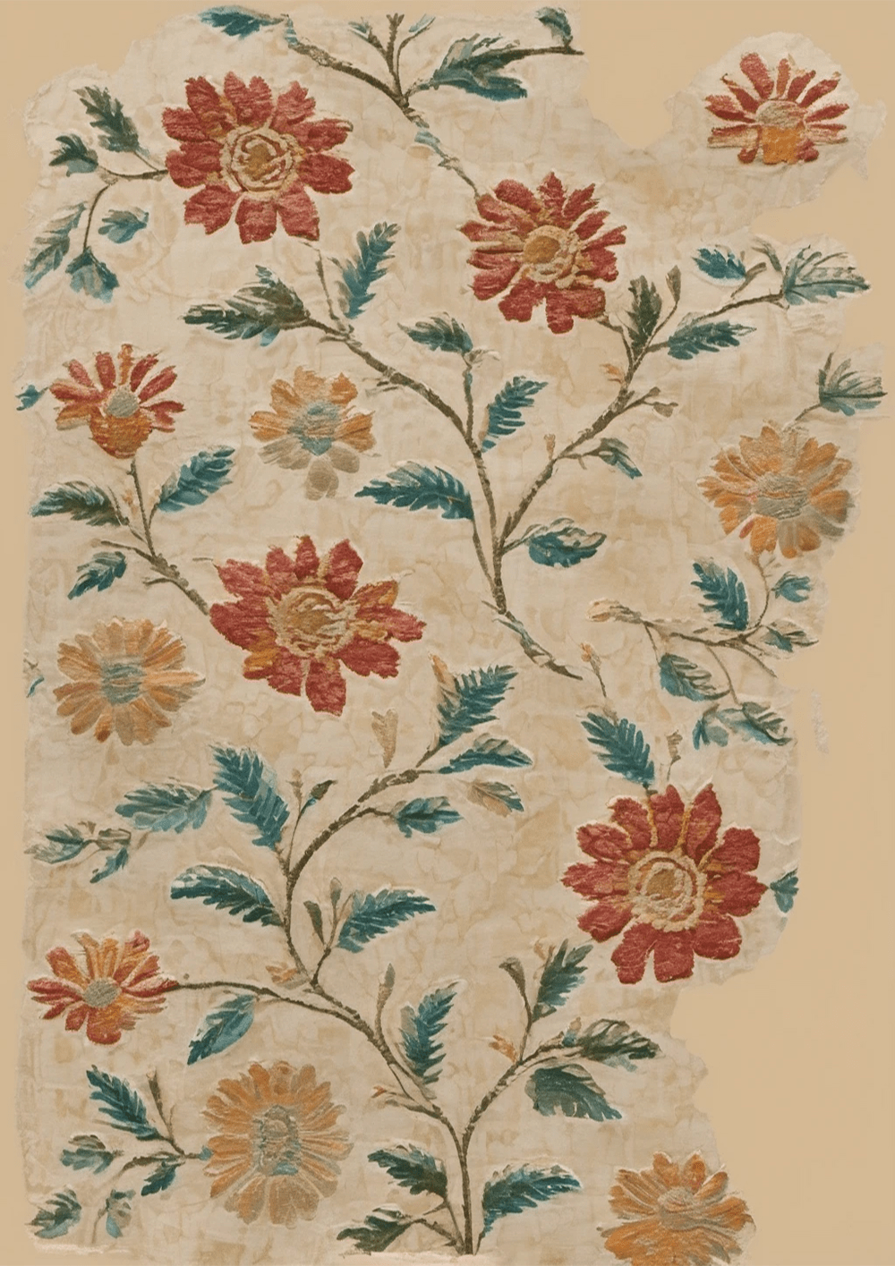 Vintage Floral Embroidery Design