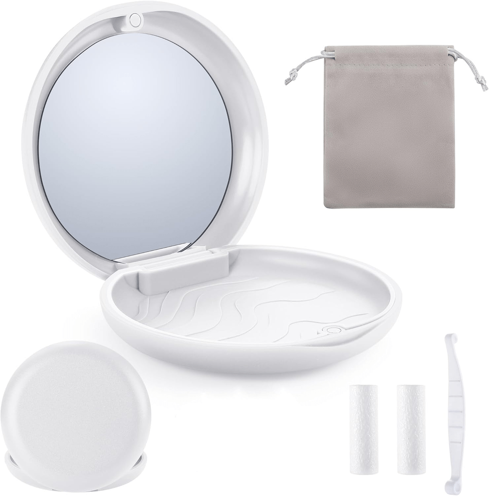 Compact Makeup Mirror with Accessories