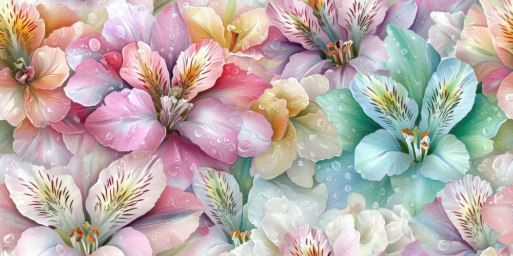 Vibrant Floral Wall Mural