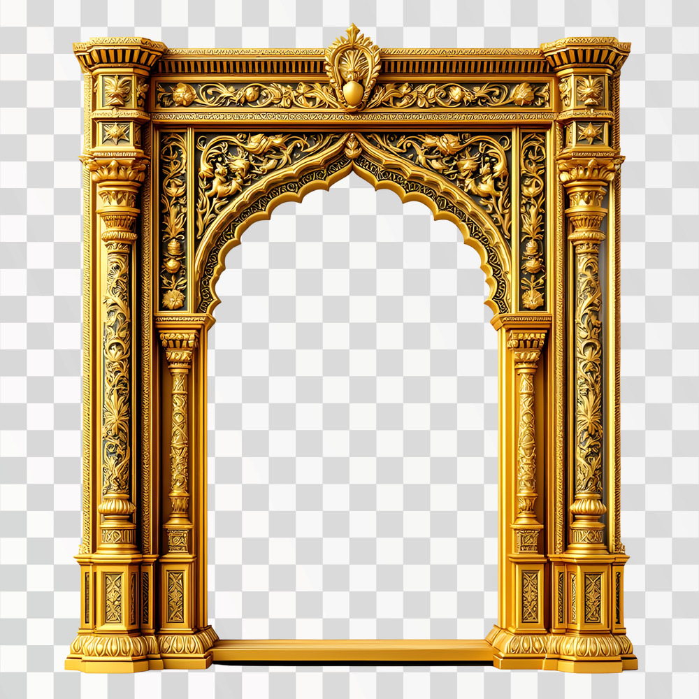 Elegant Ornate Golden Frame