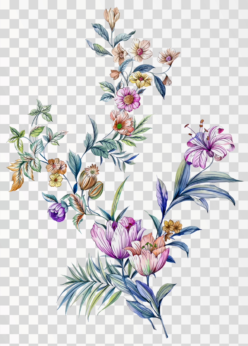 digital flowers