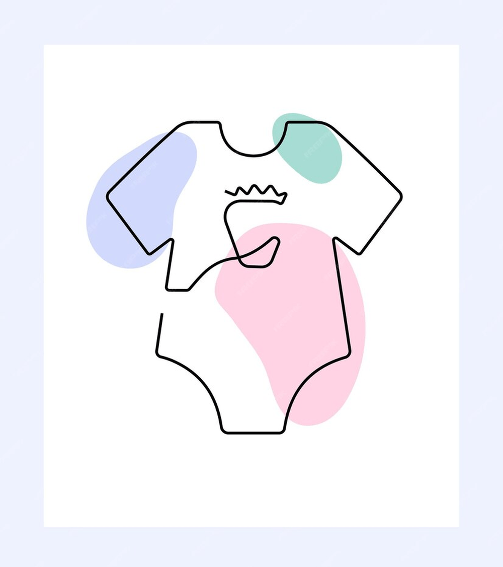 Minimalist Line Art Baby Bodysuit