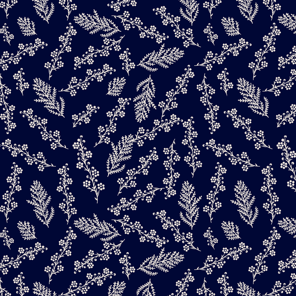 Navy Floral Pattern