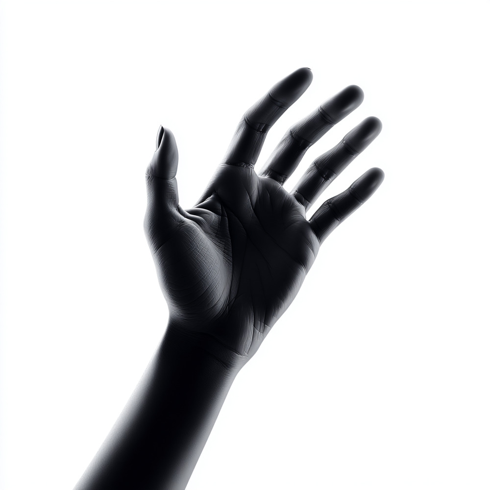 Artistic Silhouette of a Reaching Hand