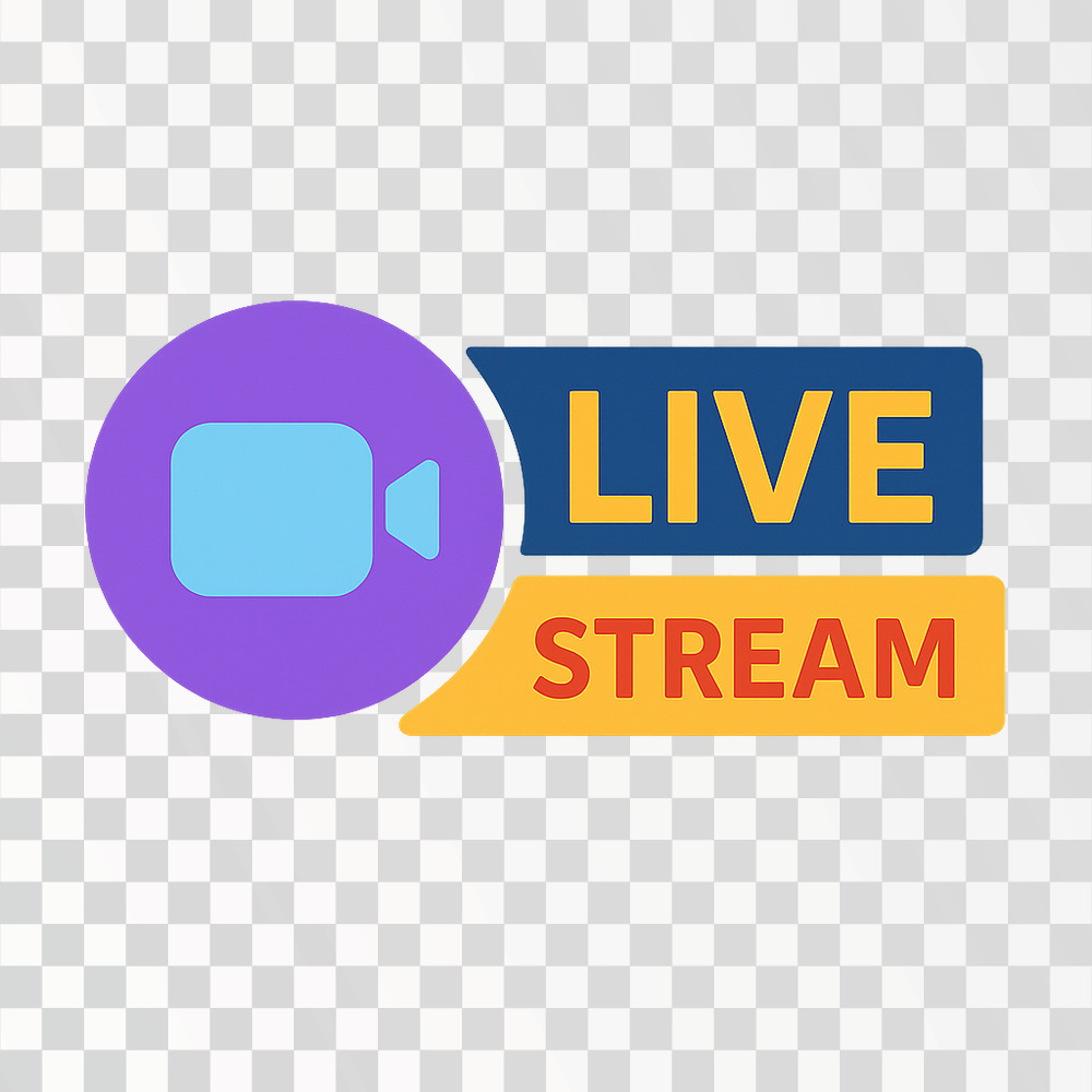 Colorful Live Stream Icon
