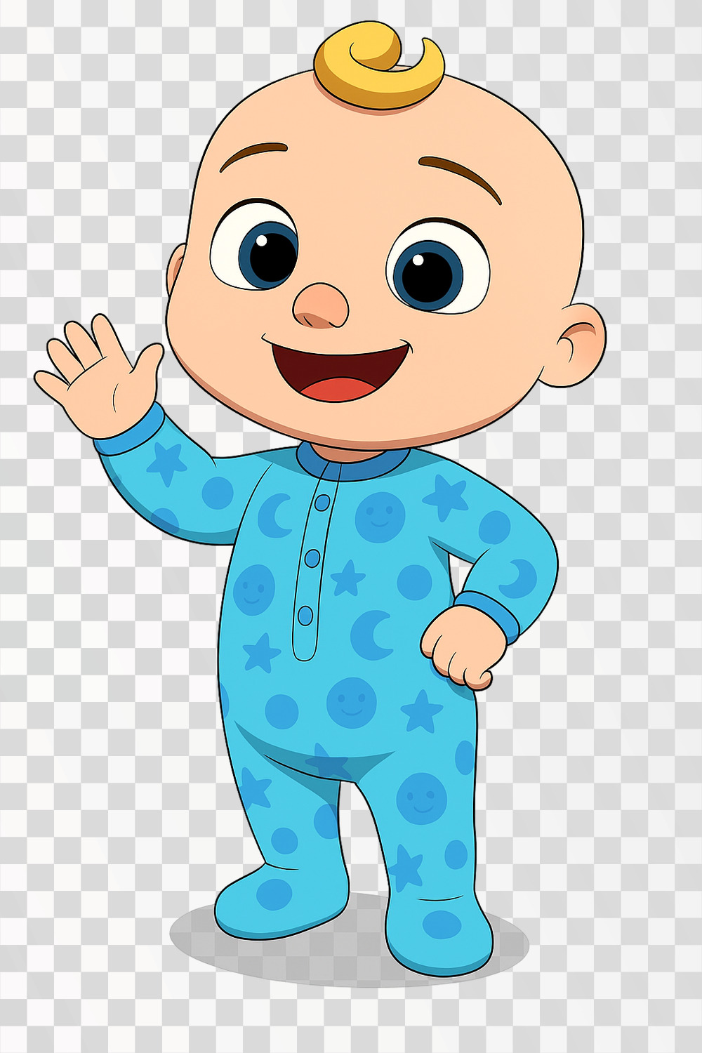 JJ Cocomelon in Blue Pajamas