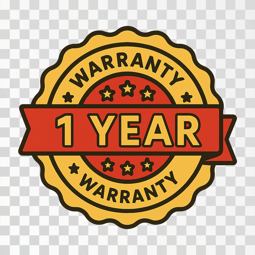 1 Year Warranty Badge