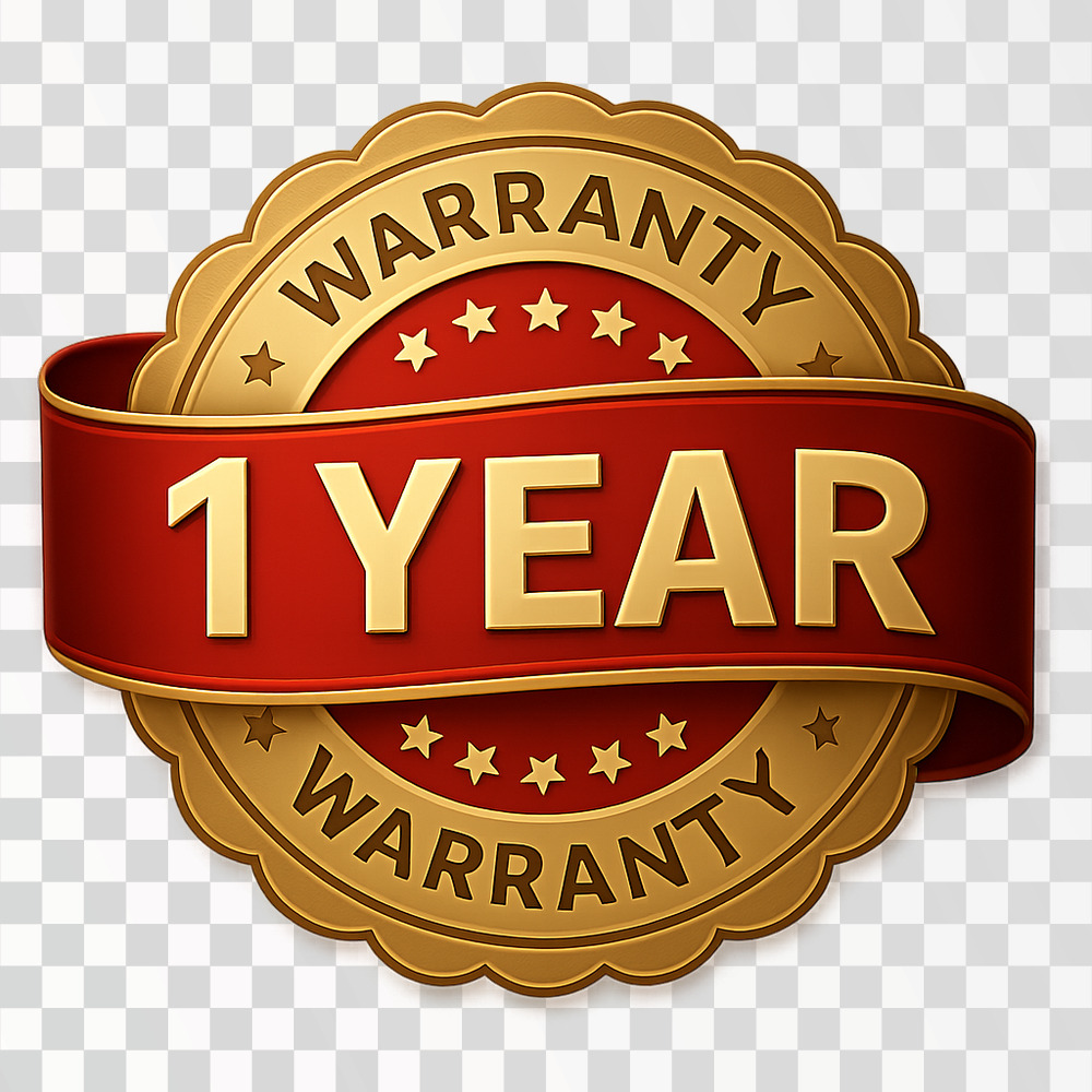 1 Year Warranty Badge