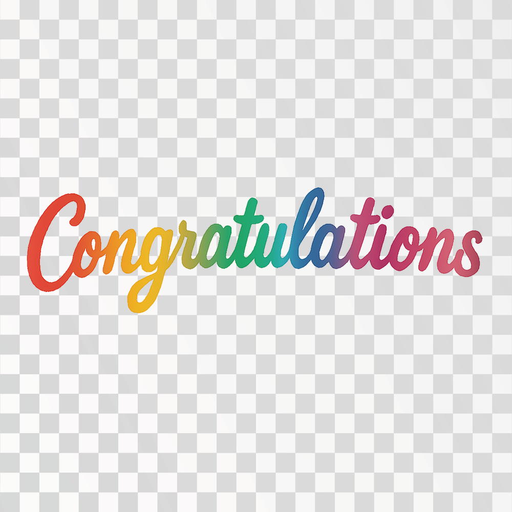 Colorful Congratulations Text