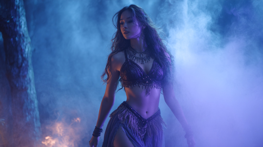 Enchanting Warrior in Mystical Fog