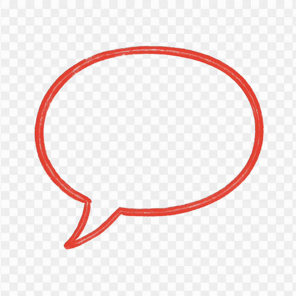Red Speech Bubble Outline