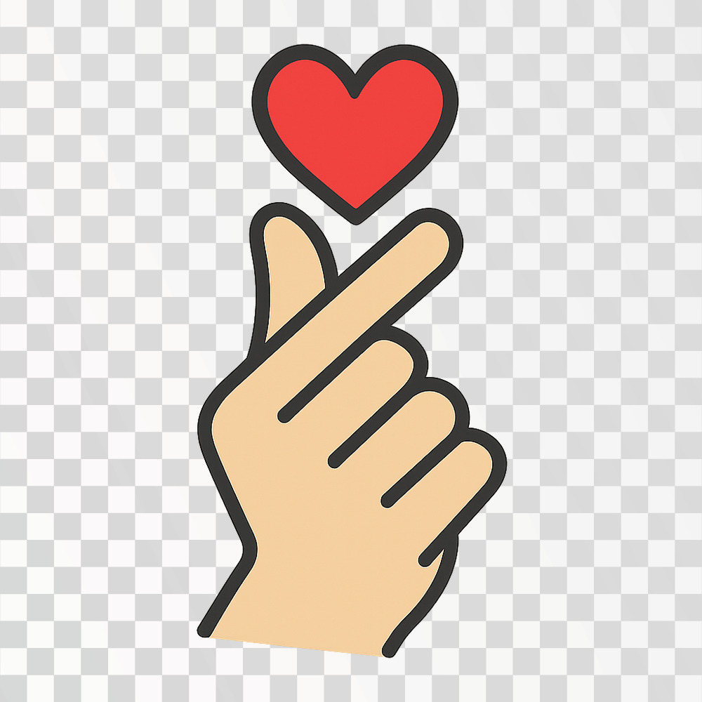 Hand Gesture with Heart Symbol
