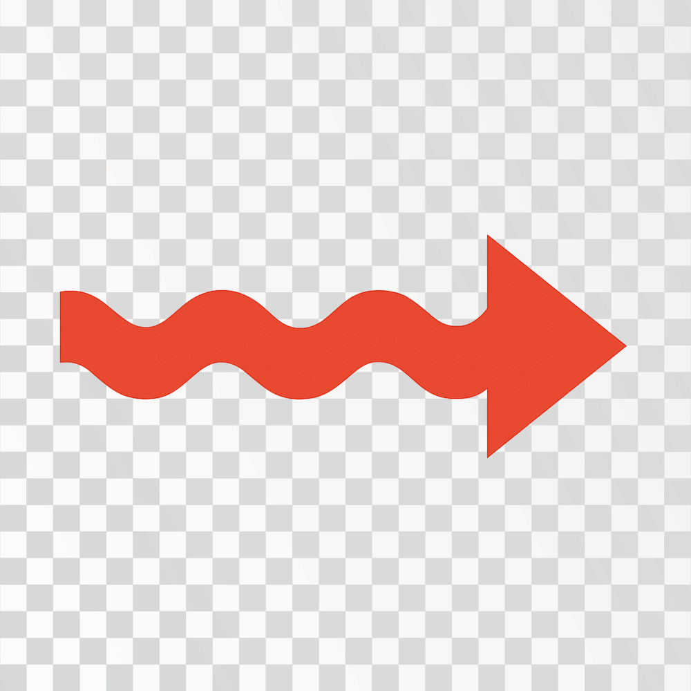 Dynamic Wavy Arrow Symbol