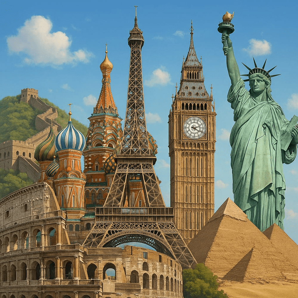 World Landmarks Collage