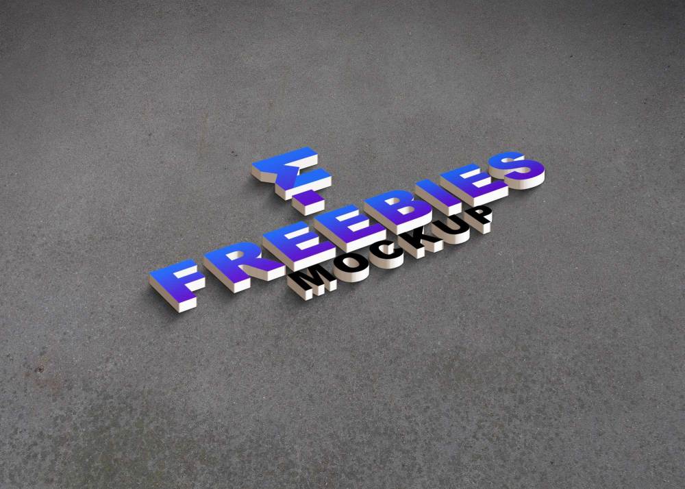 New Simple 3D Logo Mockup