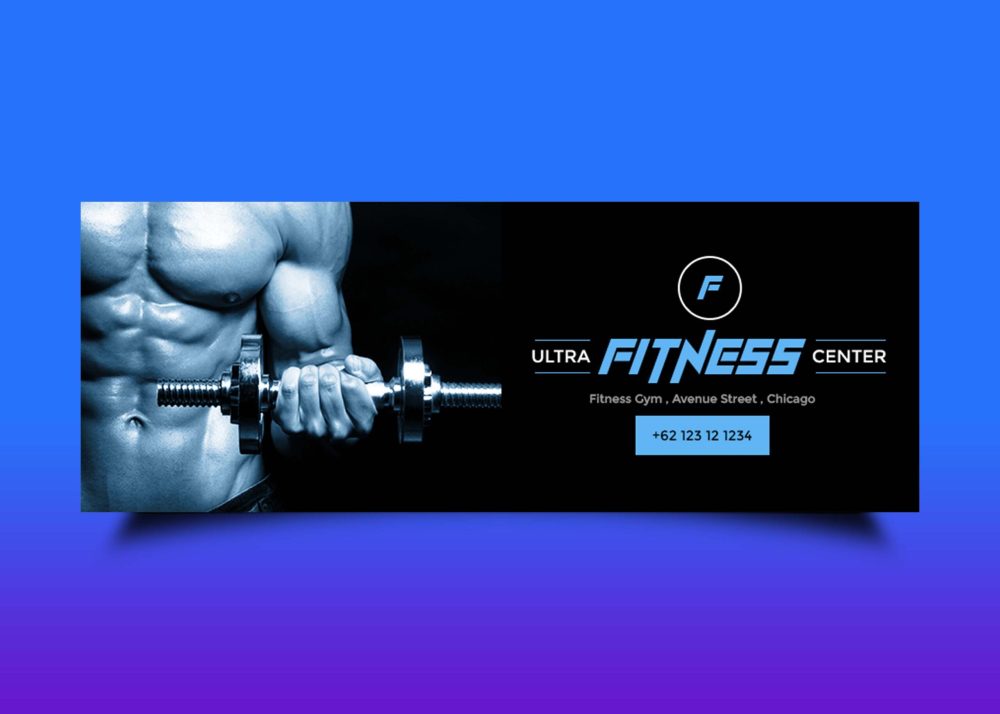 Free Gym Facebook PSD Design - Freebies Mockup