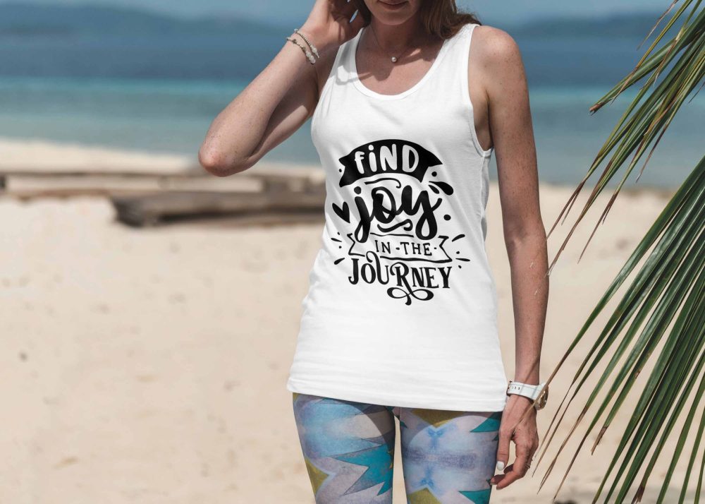 Journey Joy T-shirt Design - Freebies Mockup