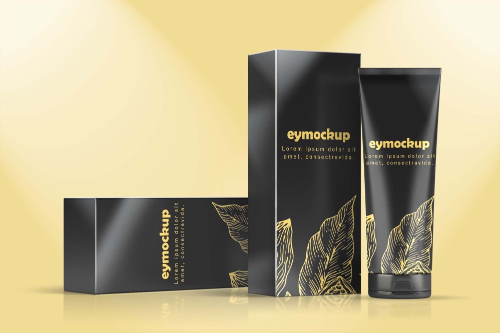 Free Metal Cream Tube Mockup - Freebies Mockup