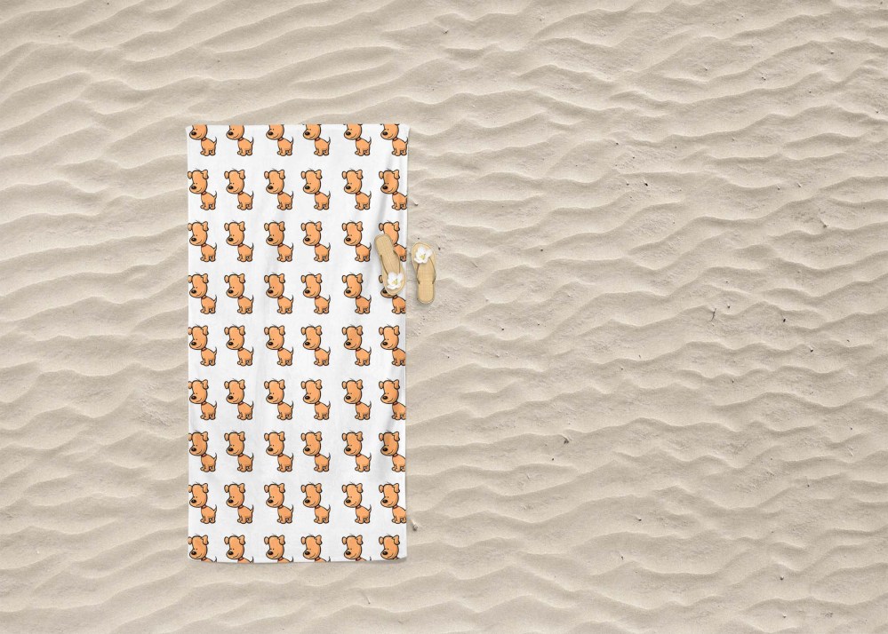 Free Beach Towel Design Mockup - Freebies Mockup