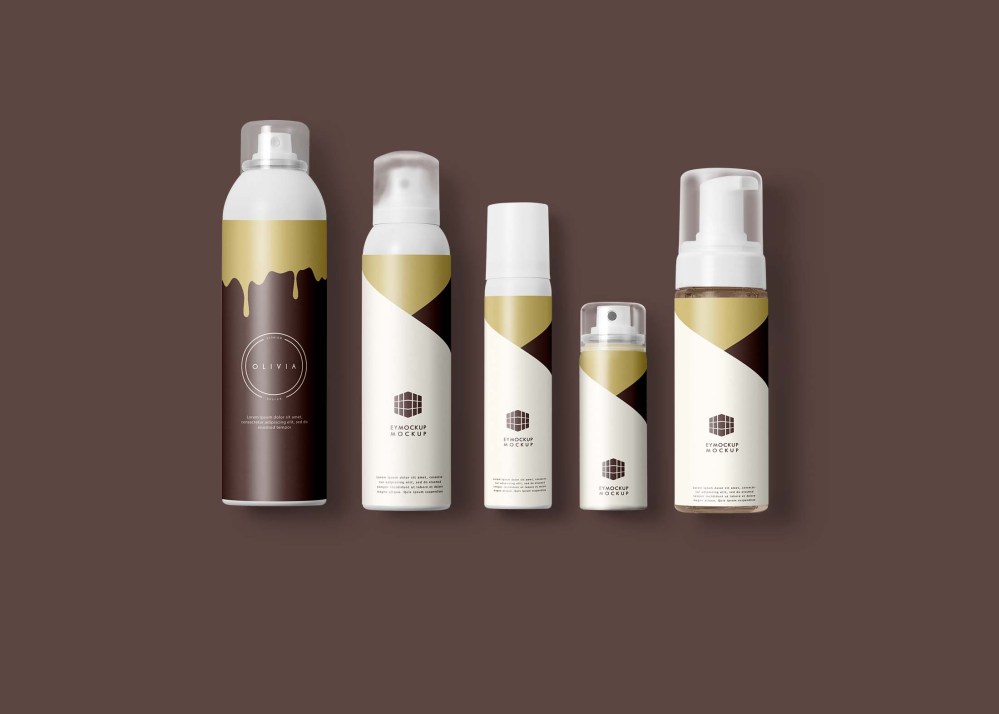 Free Perfume Spray Bottles Mockup - Freebies Mockup