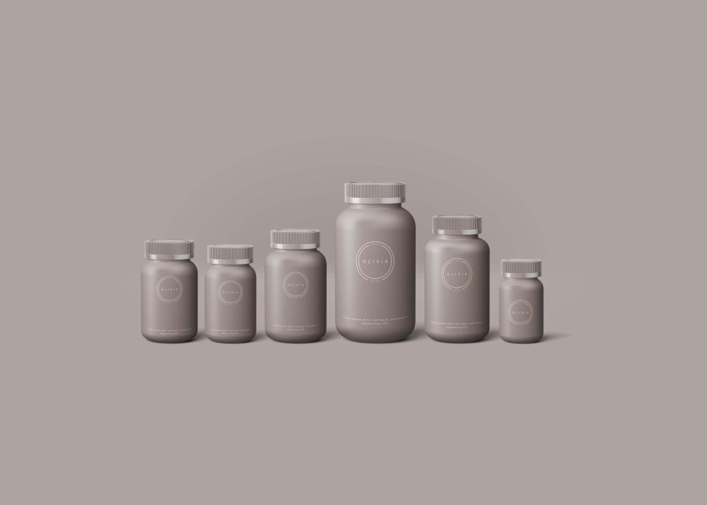 Free Pills Bottles Mockup - Freebies Mockup