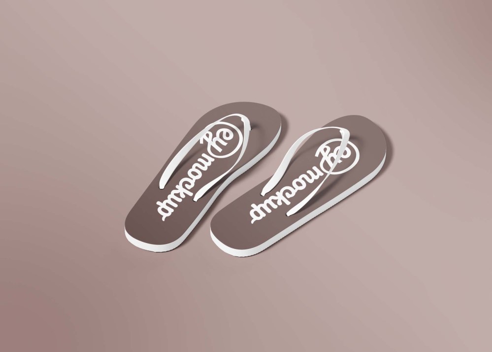 Free Flip Flop Logo Mockup - Freebies Mockup