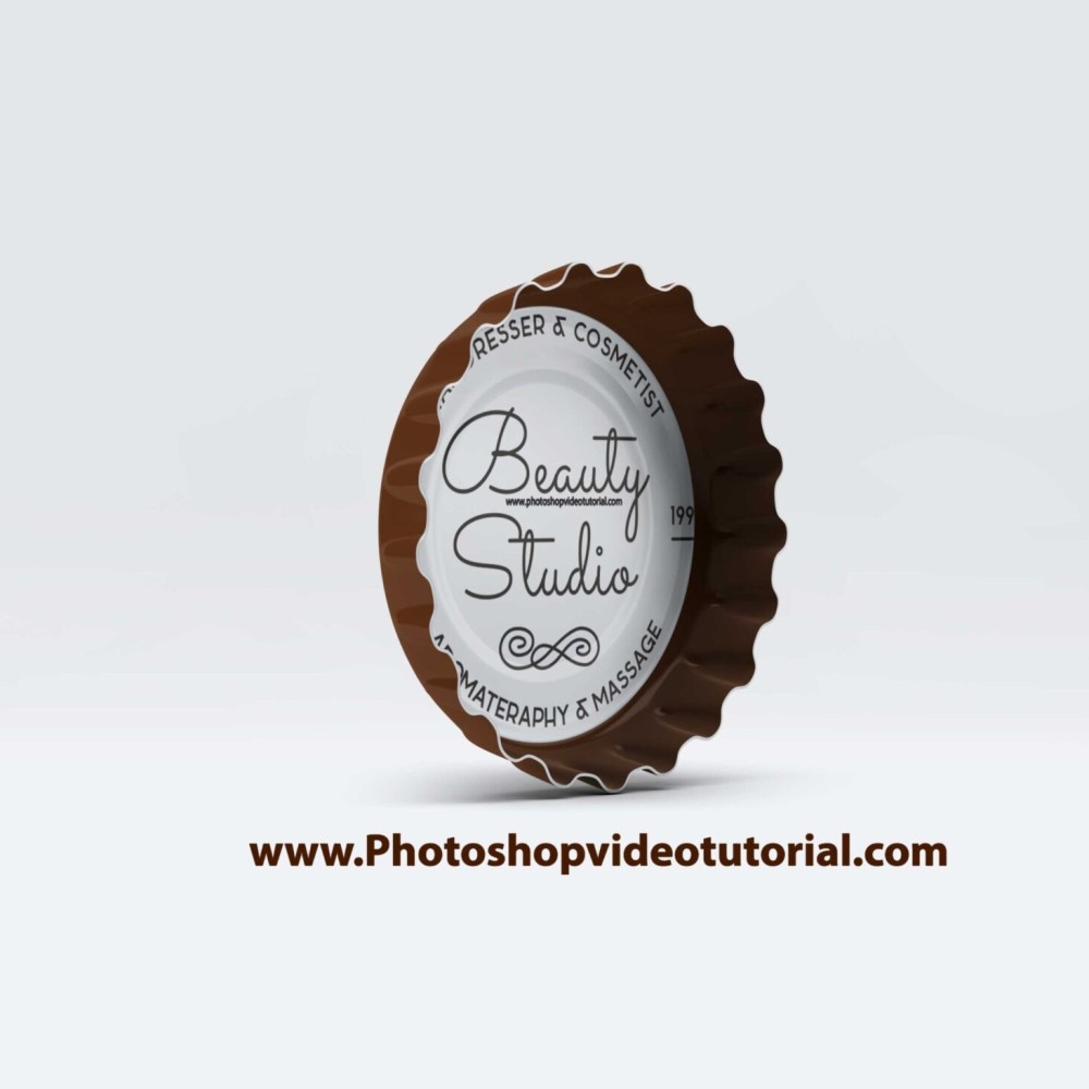 Free PSD Bottle Cap Mockup