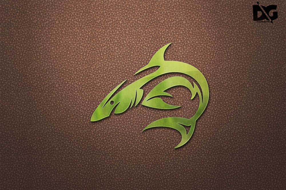 Free Green PSD Logo Mockup