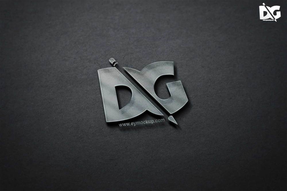 Free Dull Metal Logo Mock-Up