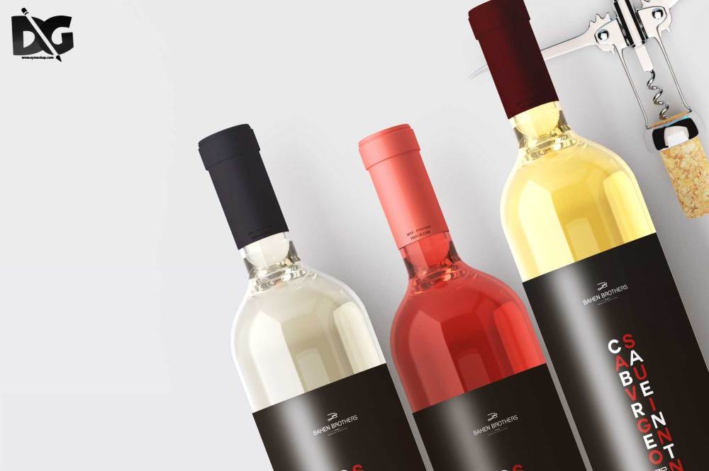 Free Wine Bottle Label Mockups